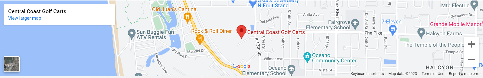 A map of the location of the restaurant.